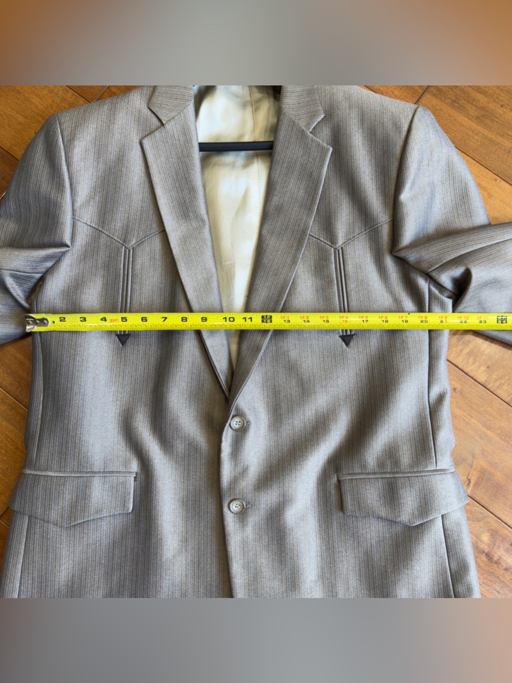 Silverado USA Light Gray Men’s Blazer Jacket - Two-Button Sport Coat - Picture 13 of 14